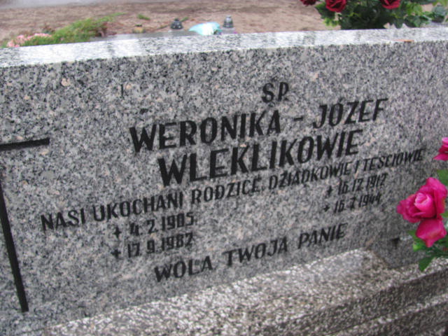 Weronika Wleklik 1905 Szamotuły - Grobonet - Wyszukiwarka osób pochowanych