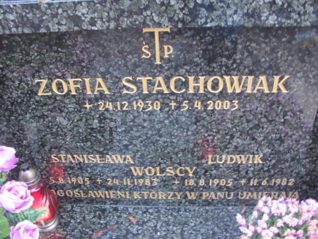 Zofia Stachowiak 1930 Szamotuły - Grobonet - Wyszukiwarka osób pochowanych