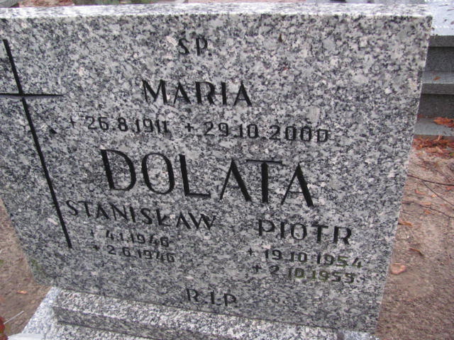 Stanisław Dolata 1946 Szamotuły - Grobonet - Wyszukiwarka osób pochowanych