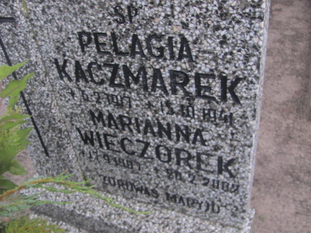 Marianna Wieczorek 1907 Szamotuły - Grobonet - Wyszukiwarka osób pochowanych