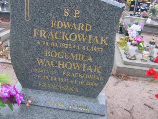 Edward Frąckowiak 1927 Szamotuły - Grobonet - Wyszukiwarka osób pochowanych