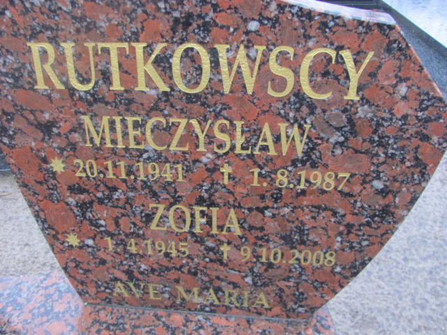 Zofia Rutkowska 1945 Szamotuły - Grobonet - Wyszukiwarka osób pochowanych