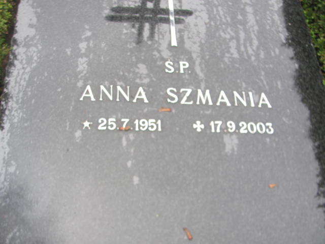 Anna Szmania 1951 Szamotuły - Grobonet - Wyszukiwarka osób pochowanych