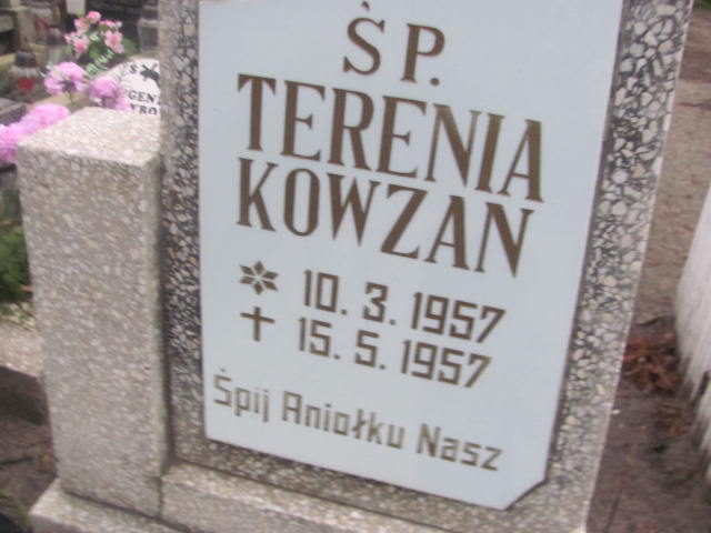 Teresa Kowzan 1957 Szamotuły - Grobonet - Wyszukiwarka osób pochowanych