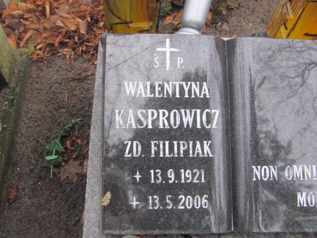 Walentyna Kasprowicz 1921 Szamotuły - Grobonet - Wyszukiwarka osób pochowanych