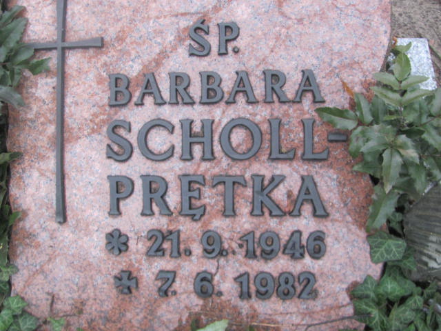 Grób Barbara Scholl Prętka