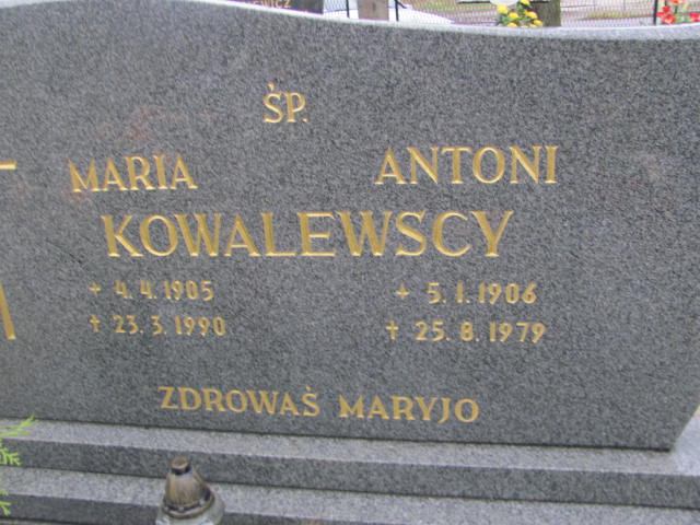 Maria Kowalewska 1905 Szamotuły - Grobonet - Wyszukiwarka osób pochowanych