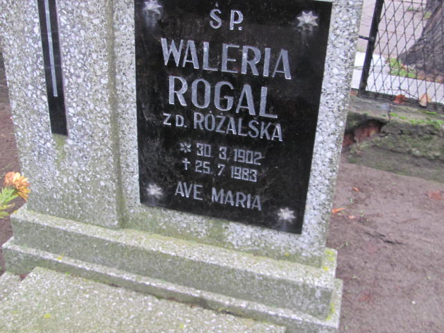 Waleria Rogal 1902 Szamotuły - Grobonet - Wyszukiwarka osób pochowanych