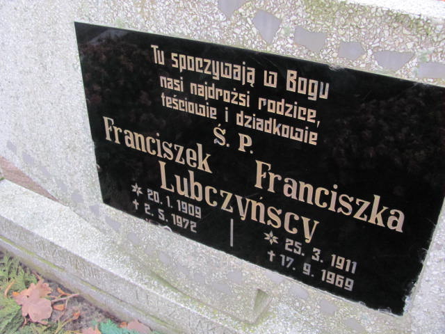 Franciszka Lubczyńska 1911 Szamotuły - Grobonet - Wyszukiwarka osób pochowanych