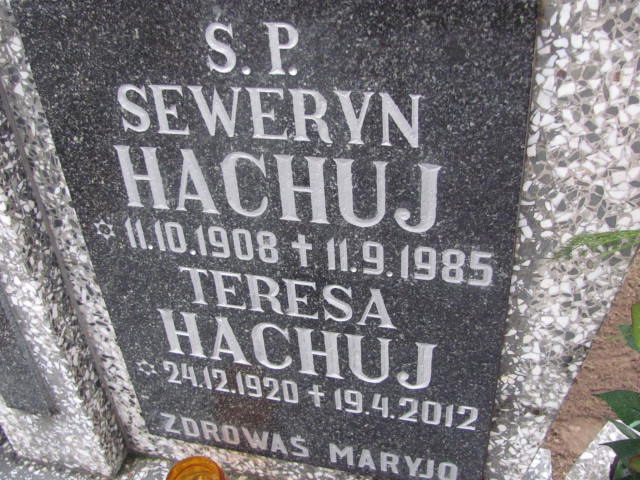 Teresa Hachuj 1920 Szamotuły - Grobonet - Wyszukiwarka osób pochowanych