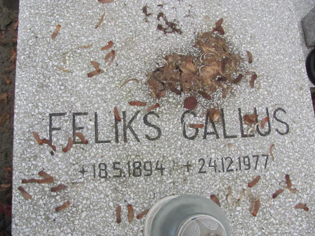 Feliks Gallus 1894 Szamotuły - Grobonet - Wyszukiwarka osób pochowanych