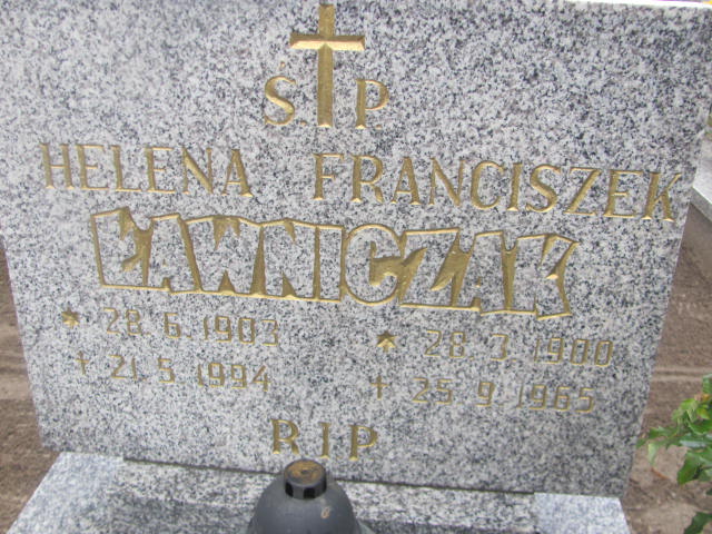Helena Ławniczak 1903 Szamotuły - Grobonet - Wyszukiwarka osób pochowanych