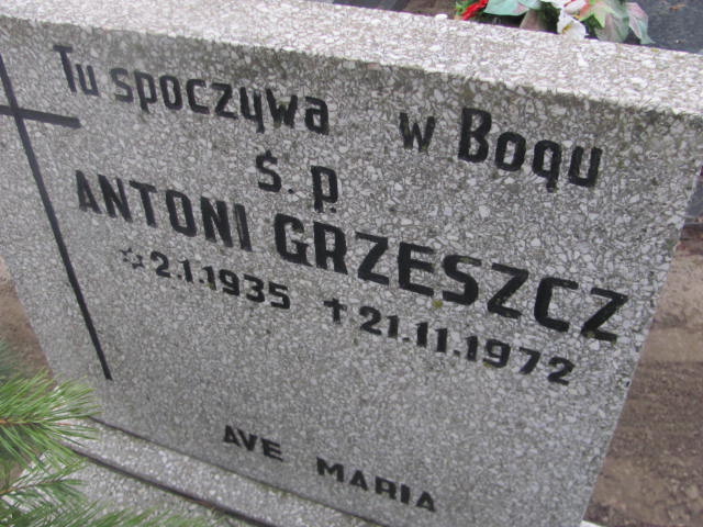 Antoni Grzeszcz 1935 Szamotuły - Grobonet - Wyszukiwarka osób pochowanych