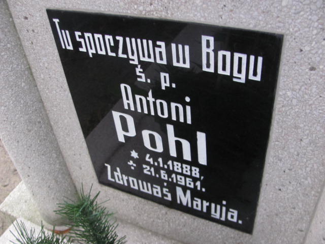 Antoni Pohl 1888 Szamotuły - Grobonet - Wyszukiwarka osób pochowanych