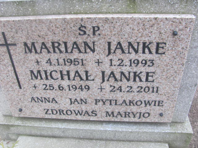 Marian Janke 1951 Szamotuły - Grobonet - Wyszukiwarka osób pochowanych