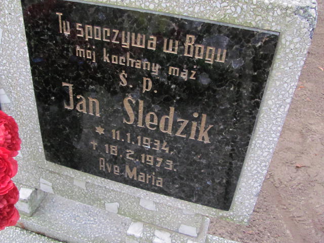 Jan Śledzik 1934 Szamotuły - Grobonet - Wyszukiwarka osób pochowanych
