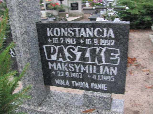 Maksymilian Paszke 1907 Szamotuły - Grobonet - Wyszukiwarka osób pochowanych