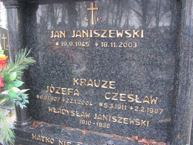 Jan Janiszewski 1945 Szamotuły - Grobonet - Wyszukiwarka osób pochowanych