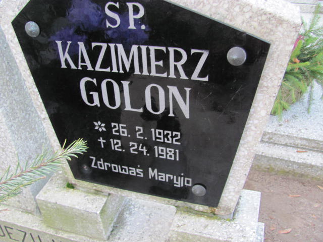 Kazimierz Golon 1932 Szamotuły - Grobonet - Wyszukiwarka osób pochowanych