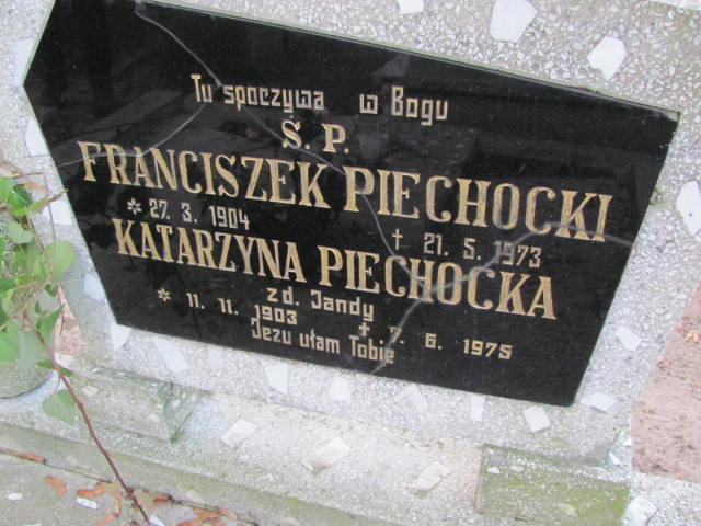 Franciszek Piechocki 1904 Szamotuły - Grobonet - Wyszukiwarka osób pochowanych