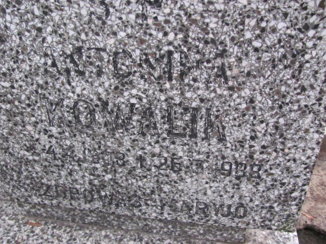 Antonina Kowalik 1908 Szamotuły - Grobonet - Wyszukiwarka osób pochowanych