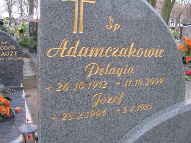 Józef Adamczak 1906 Szamotuły - Grobonet - Wyszukiwarka osób pochowanych