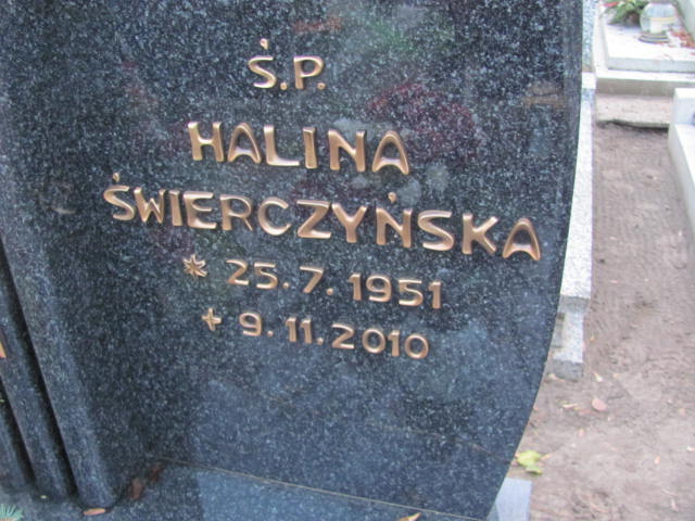 Halina Świerczyńska 1951 Szamotuły - Grobonet - Wyszukiwarka osób pochowanych