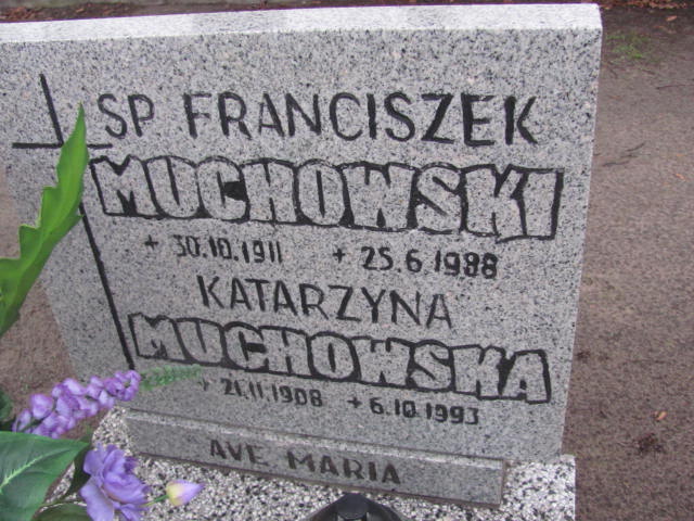 Katarzyna Muchowska 1908 Szamotuły - Grobonet - Wyszukiwarka osób pochowanych