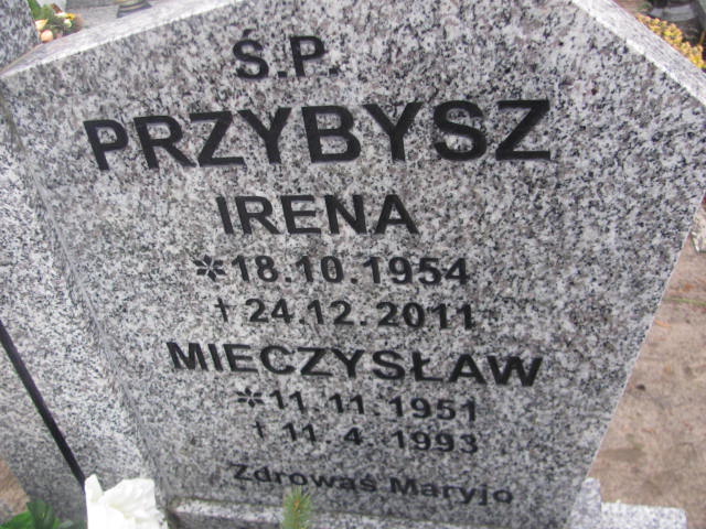 Irena Przybysz 1954 Szamotuły - Grobonet - Wyszukiwarka osób pochowanych