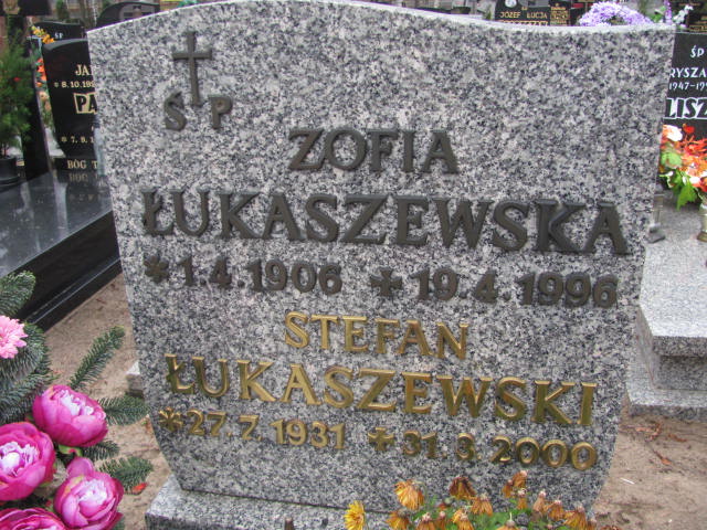Zofia Łukaszewska 1906 Szamotuły - Grobonet - Wyszukiwarka osób pochowanych