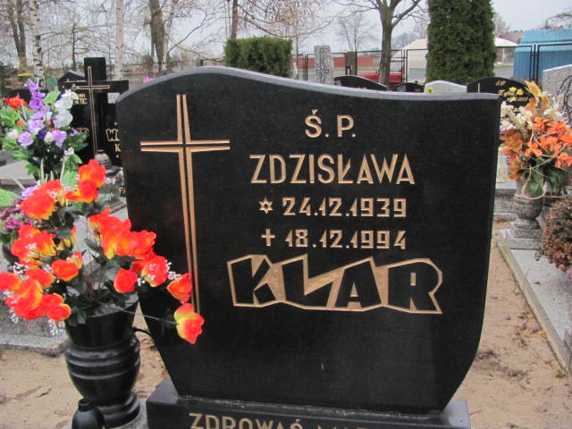 Zdzisława Klar 1939 Szamotuły - Grobonet - Wyszukiwarka osób pochowanych